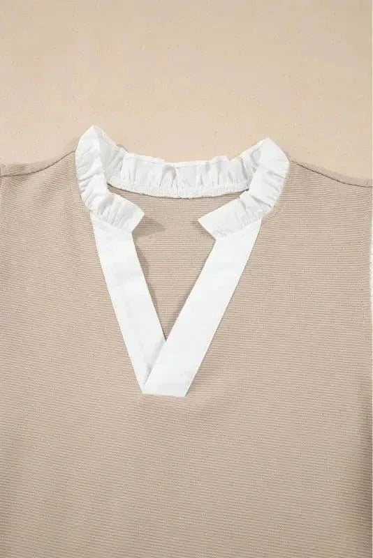 Blouses Urban Vibe Knit Top - Ruffled Textured