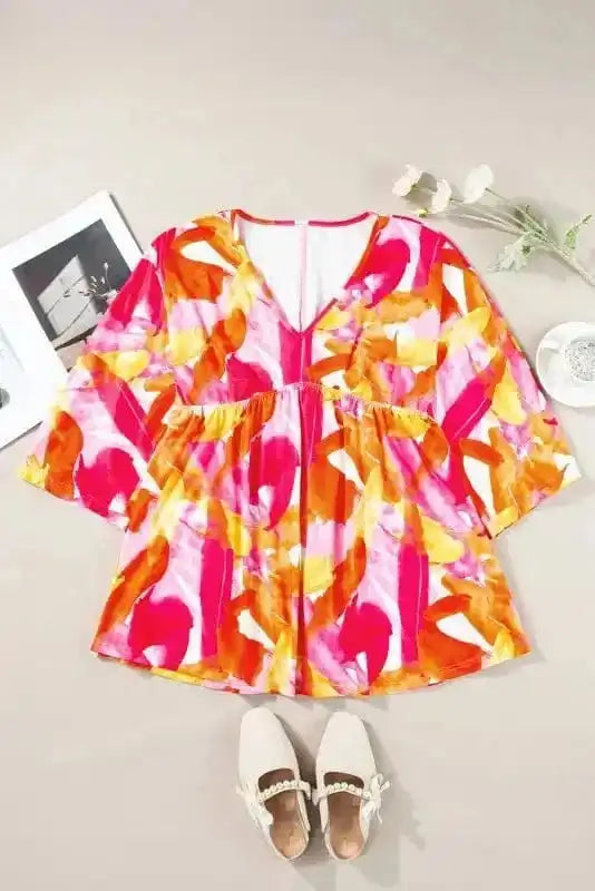 Blouses Vivid Vibes Babydoll Blouse