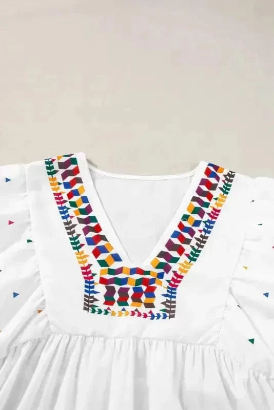 Blouses White Whisper Embroidered Shirt