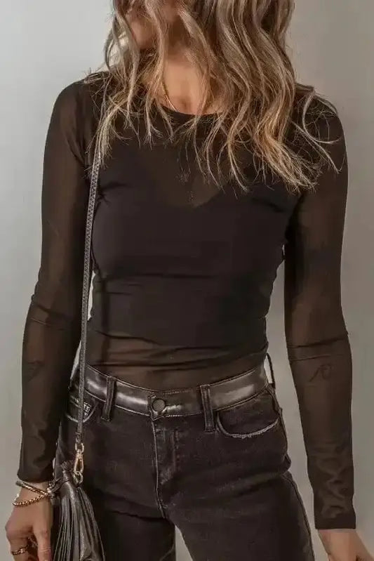 Bodysuits Black / S / 95%Polyamide+5%Elastane SecondSkin Mesh Bodysuit