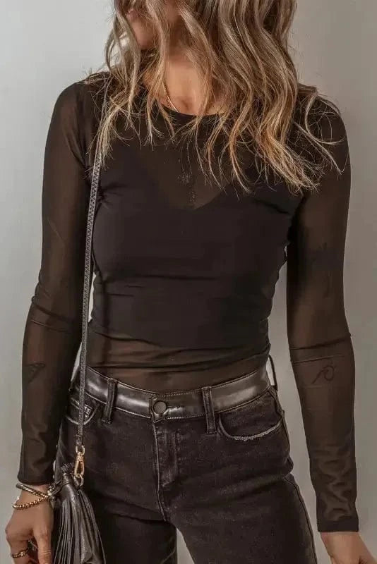 Bodysuits Black / S / 95%Polyamide+5%Elastane SecondSkin Mesh Bodysuit