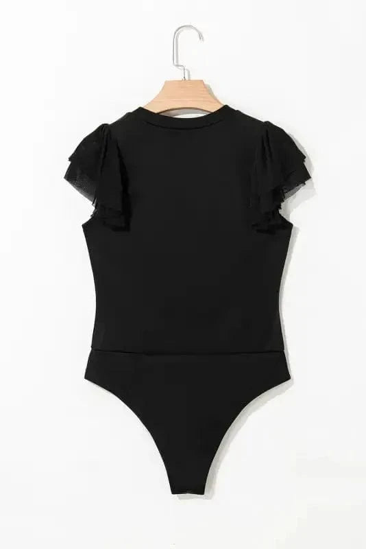 Bodysuits Mesh Sleeve Bodysuit