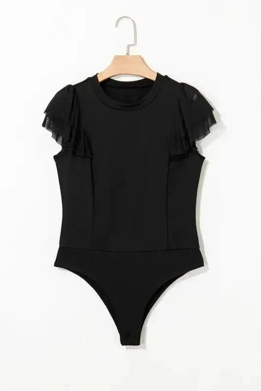 Bodysuits Mesh Sleeve Bodysuit