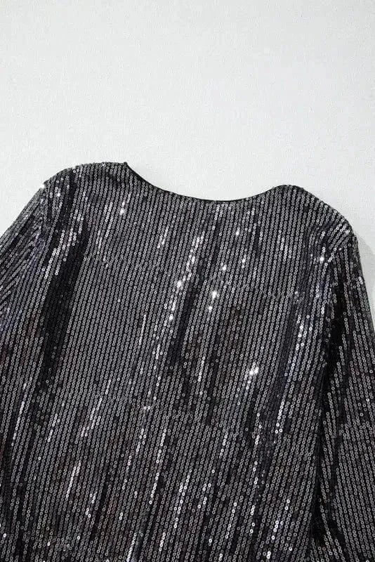 Bodysuits Sable Sequin Wrap Bodysuit