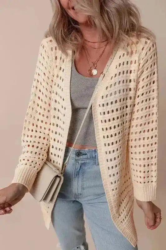 Cardigans Open Knit Duster Cardigan