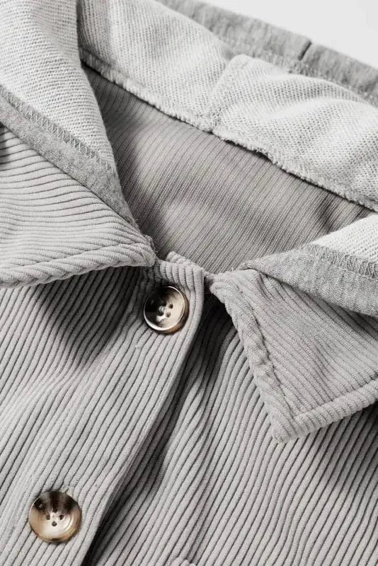 Corduroy Jackets Hooded Corduroy Shacket