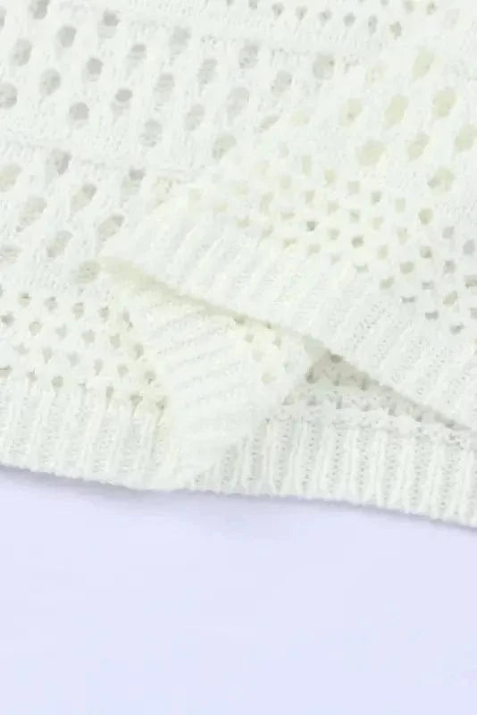 Cover-Ups Hollow Out Crochet Loose Fit Sweater