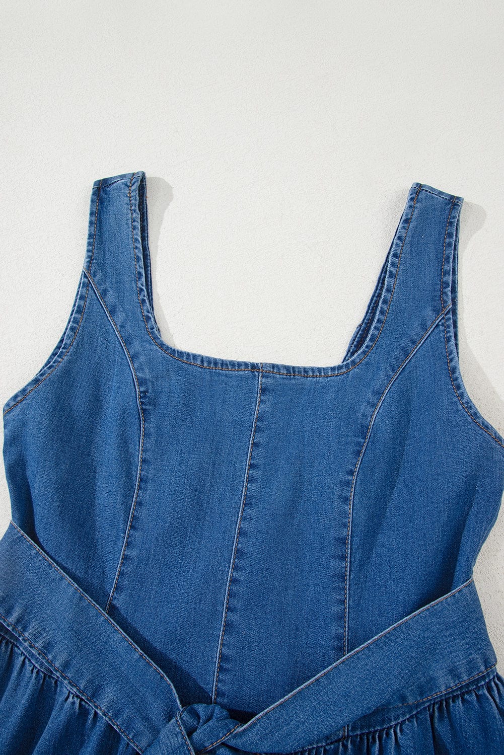 Denim Dresses Bowback Denim A-Line Dress