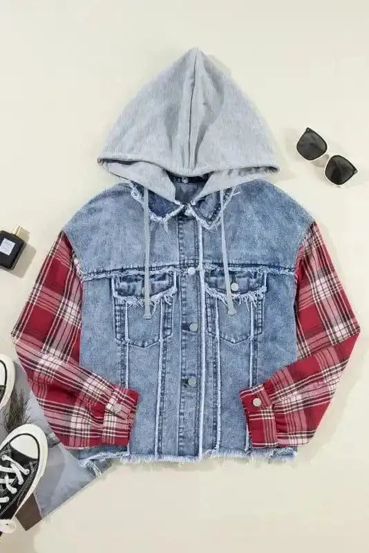Denim jackets Beau Blue / S / 83%Cotton+17%Polyester Tartan Tryst Denim Jacket