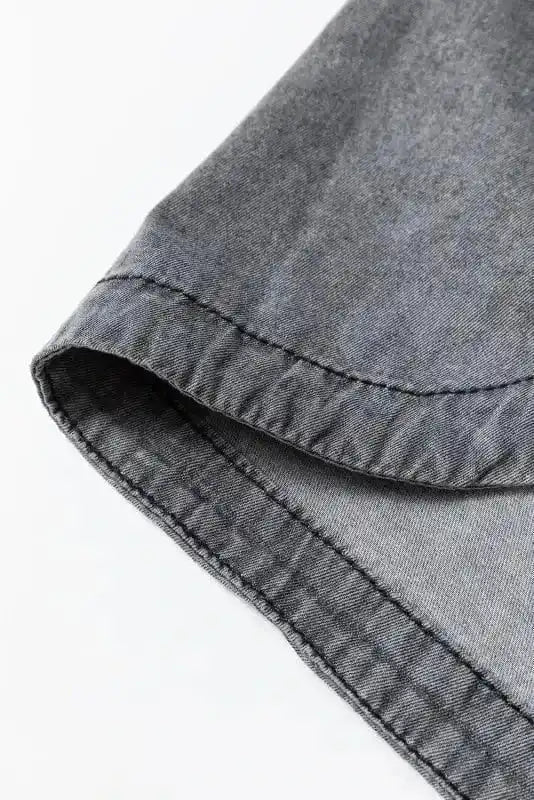Denim jackets Patched Pocket Split Denim Jacket