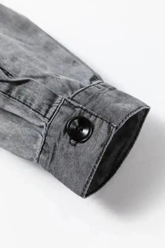 Denim jackets Patched Pocket Split Denim Jacket
