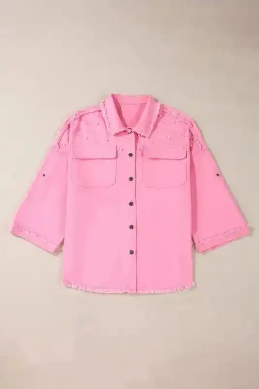 Denim jackets Pearl Beaded Denim Jacket