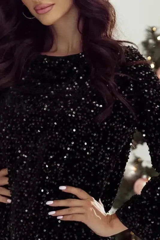 Evening Dresses Glamour Sequin Mini Dress – Knot & Cutout
