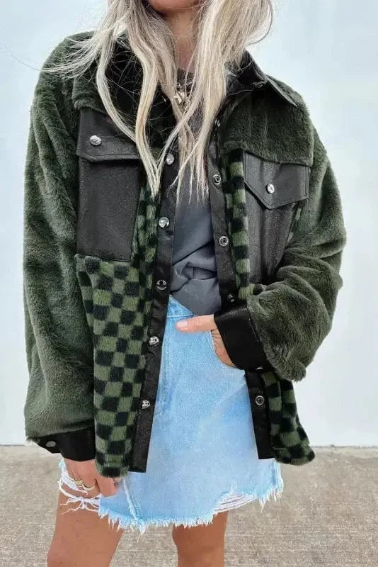 Fleece Jackets Lattice Leisure Fleece Jacket
