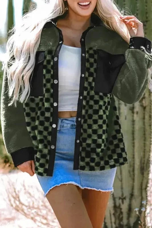 Fleece Jackets Lattice Leisure Fleece Jacket