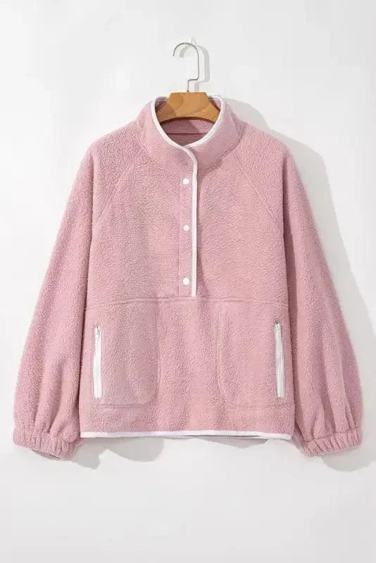Fleece Sweatshirts CozyPlush Stand Neck Sweatshirt