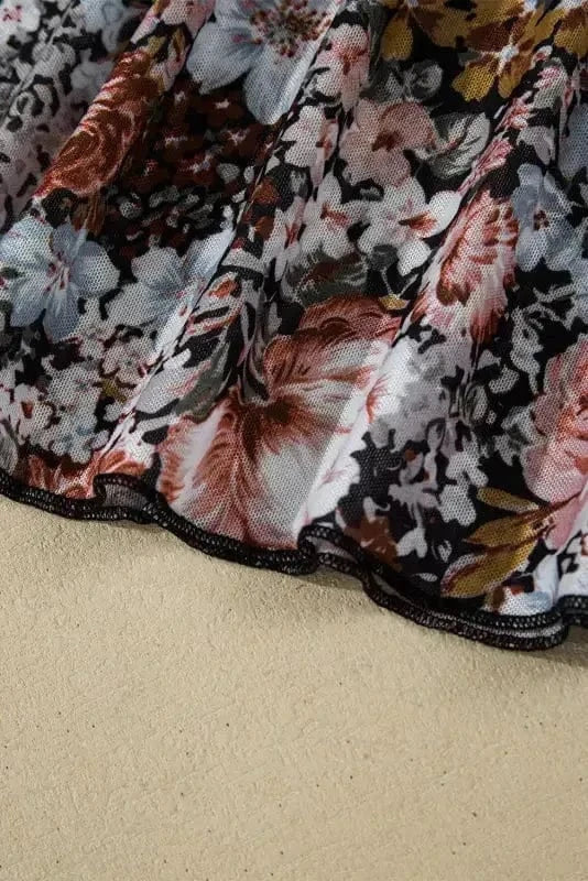 Floral Blouses Fleur Sophistication Mesh Top