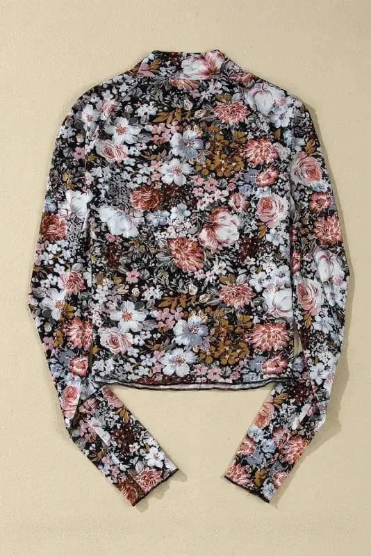 Floral Blouses Fleur Sophistication Mesh Top