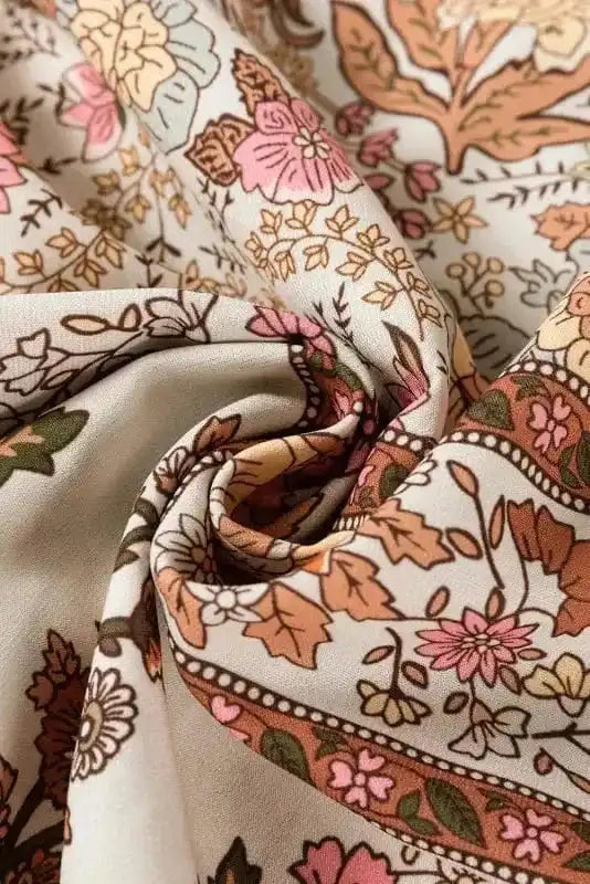 Floral Blouses Floral Elegance Tie Blouse