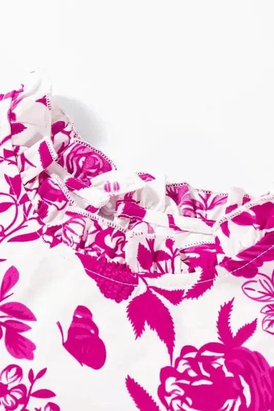 Floral Blouses Floral Finesse Keyhole-Back Blouse