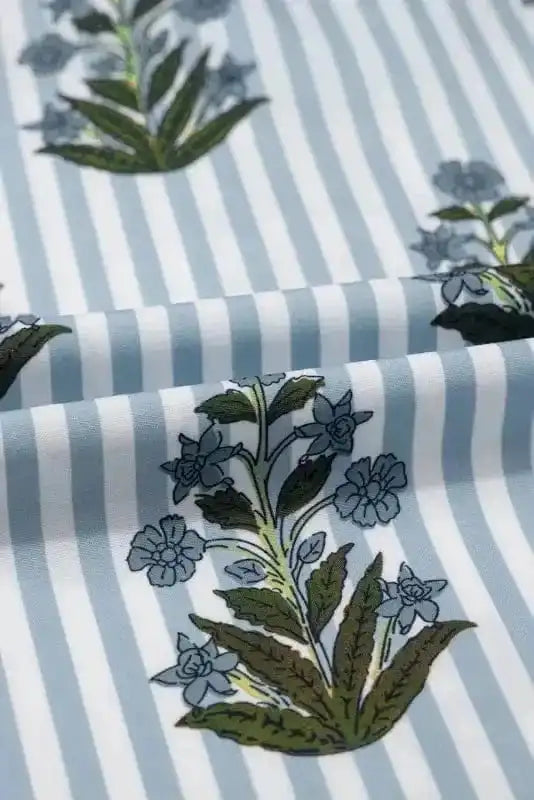 Floral Blouses Floral Stripe Elegance Blouse