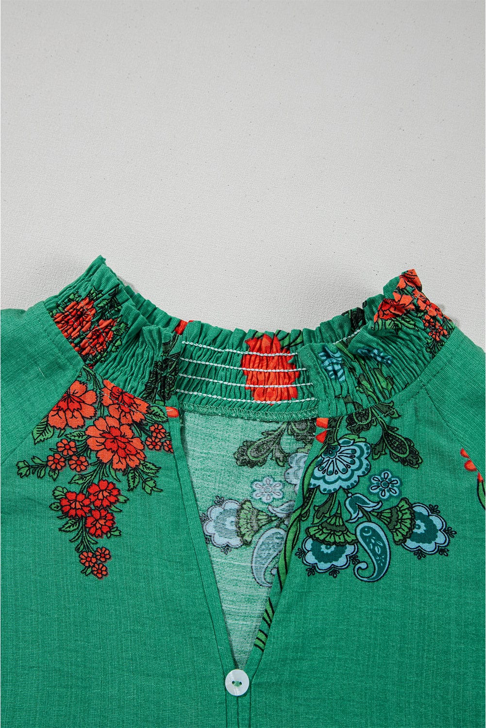 Floral Blouses Lush Floral Short Sleeve Blouse – Women’s Boho Summer Top