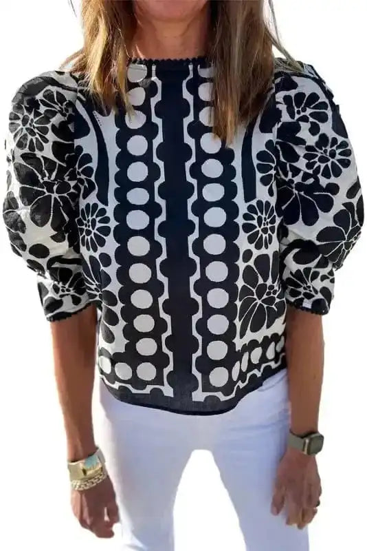 Floral Blouses Palermo Puffed Sleeve Blouse