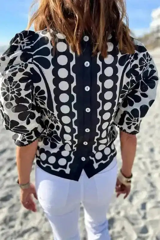 Floral Blouses Palermo Puffed Sleeve Blouse