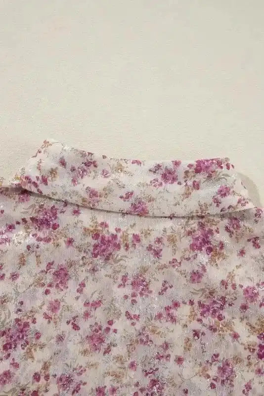 Floral Blouses Vintage Bloom Bishop Shirt