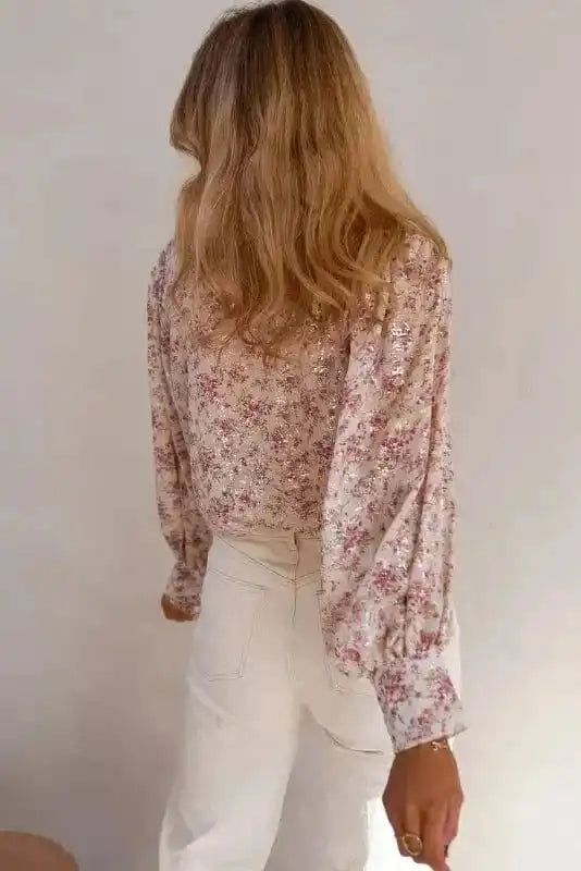 Floral Blouses Vintage Bloom Bishop Shirt