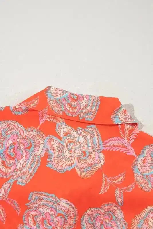 Floral Dresses Blossom Rouge Mini Shirt Dress
