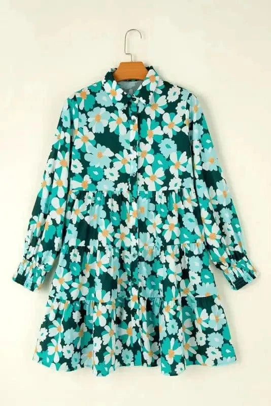 Floral Dresses Fleur Chic Frolic Shirt Dress