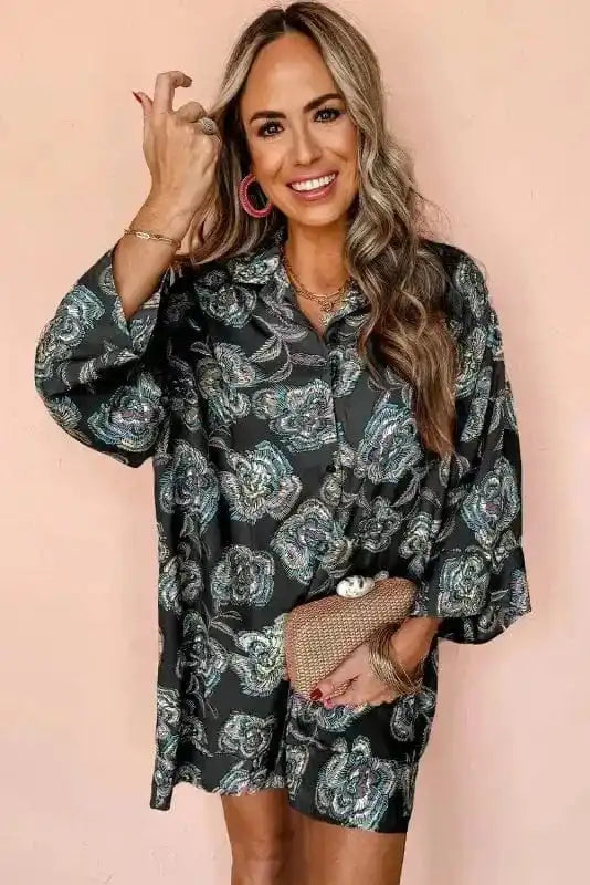 Floral Dresses Flora Fantasy Lapel Dress