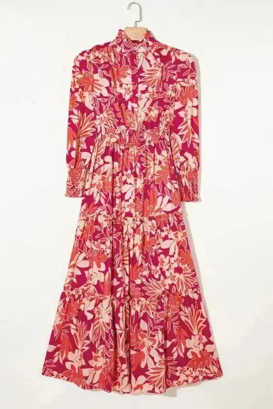 Floral Dresses Rose / S / 100%Cotton Blooming Grace Maxi Dress