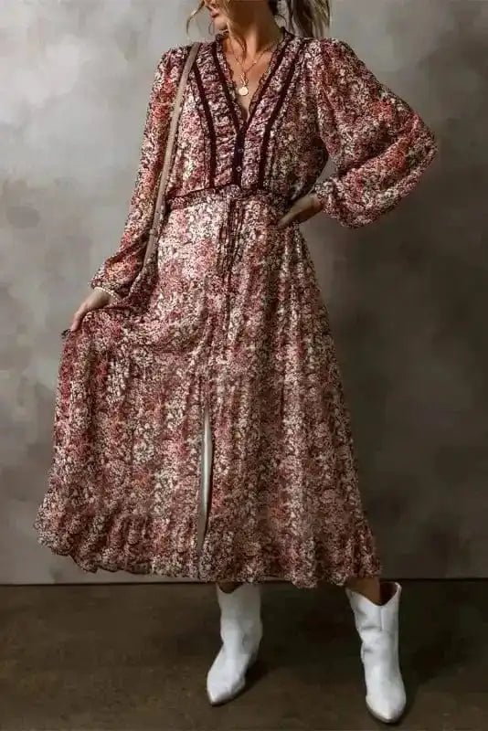 Floral Dresses Sienna Petal Tier Midi Dress