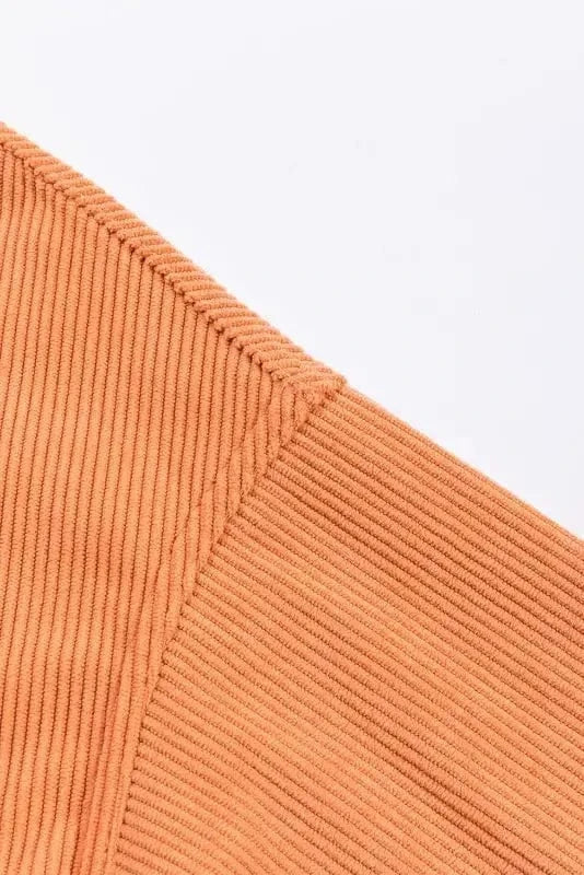 Graphic Orange Leopard Pumpkin Graphic Corded Sweatshirt