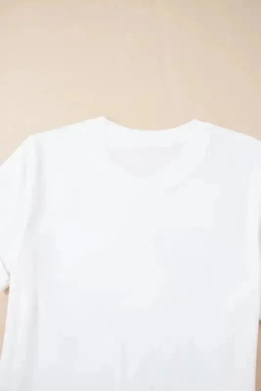 Graphic Tees Sequin Squad Rugby Cotton T-Shirt