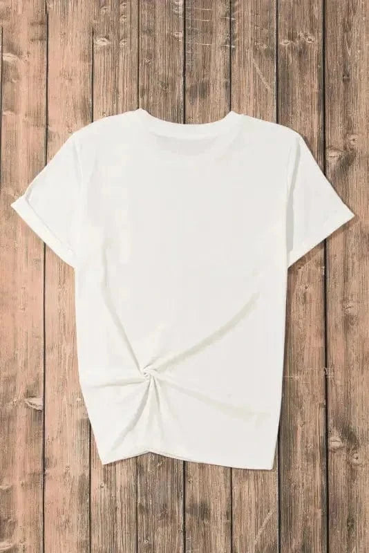 Graphic Tees Sequin Squad Rugby Cotton T-Shirt