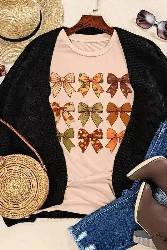 Graphic Tees Spooky Chic Bowknot Tee