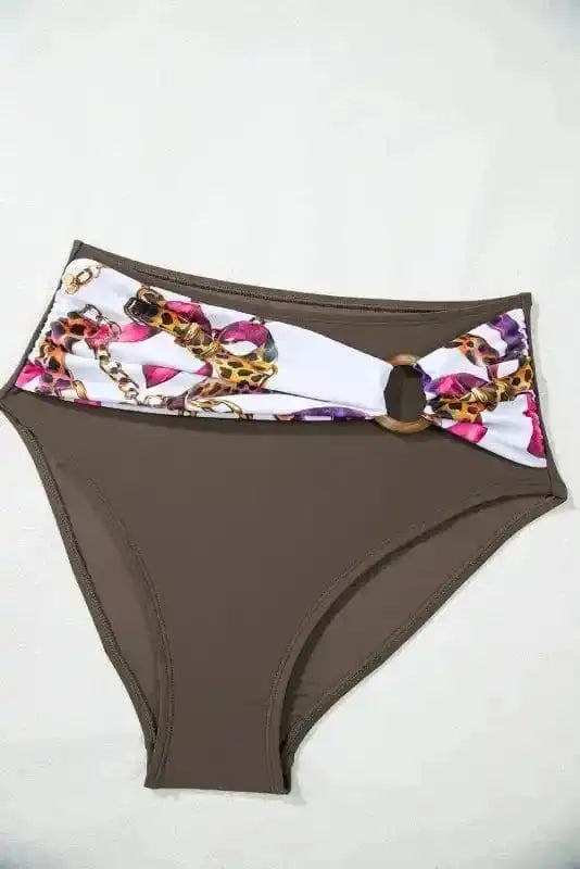 High Waisted Swimsuit Abstract Beauty Bikini