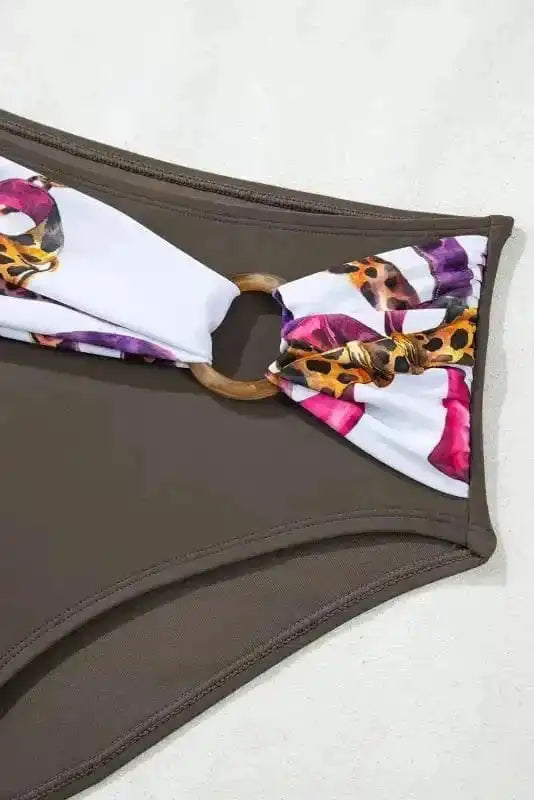 High Waisted Swimsuit Abstract Beauty Bikini