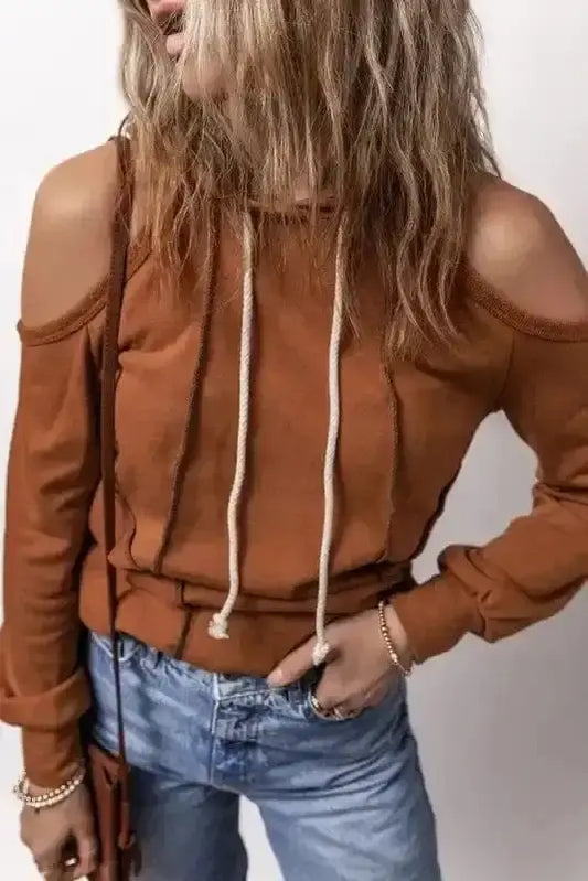 Hoodies Cinnamon / S / 70%Polyester+30%Cotton Sleek Street Hoodie