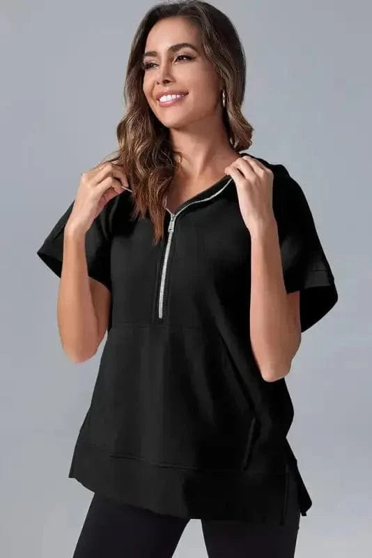 Hoodies Half Zip Hopper Hoodie