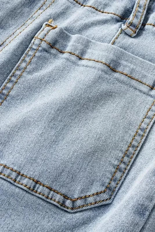 Jeans Beau Blue Acid-Washed Cropped Jeans