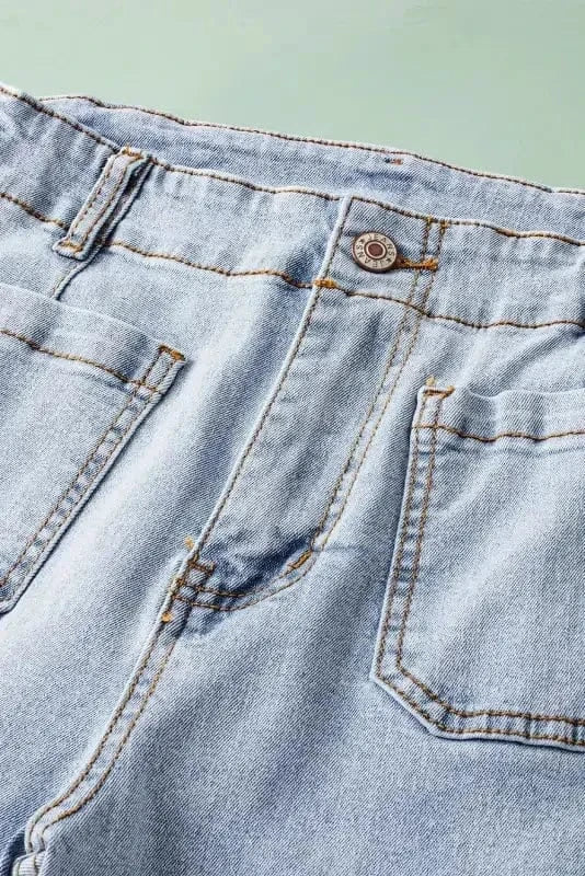 Jeans Beau Blue Acid-Washed Cropped Jeans