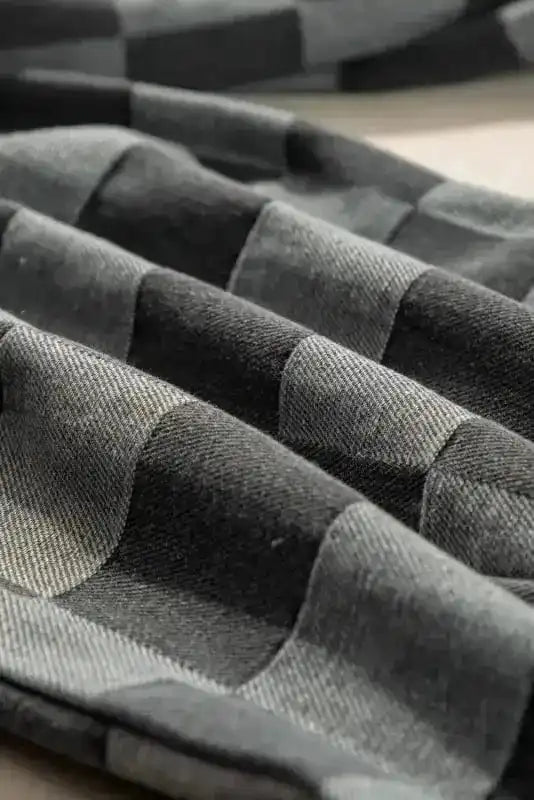Jeans Urban Checkered Charcoal Denim – Wide Leg Jeans