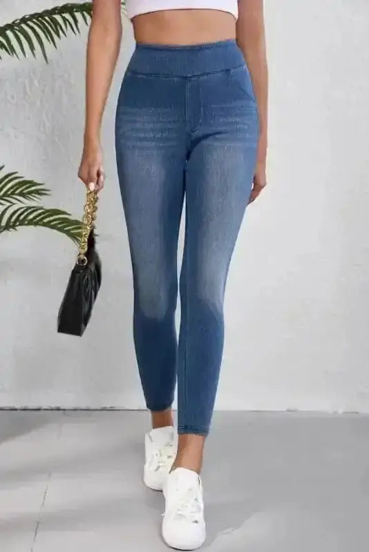 Jeggings Navy Blue / S / 47%Polyester+42%Cotton+11%Elastane Navy FlexFit Ankle Jeggings