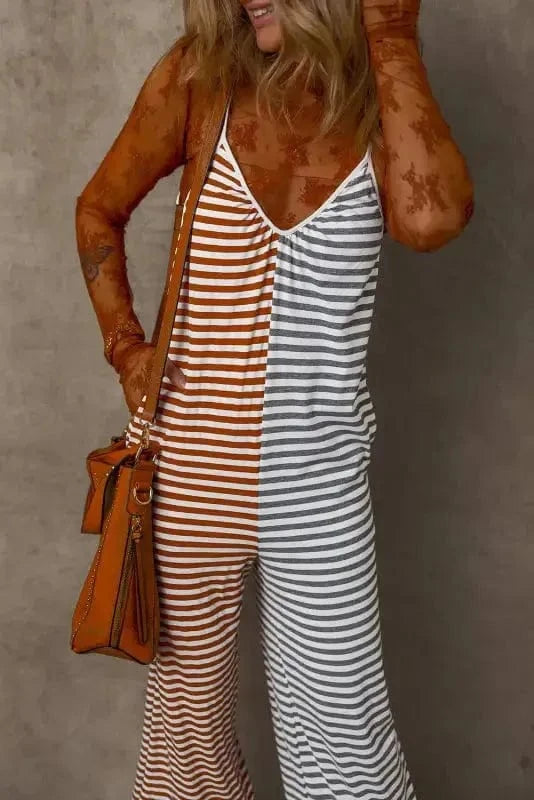 Jumpsuits Citrus Chic Two-Tone Jumpsuit