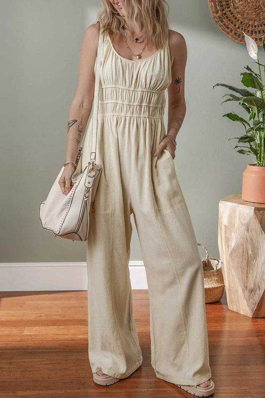 Jumpsuits Minimal Luxe Linen Jumpsuit