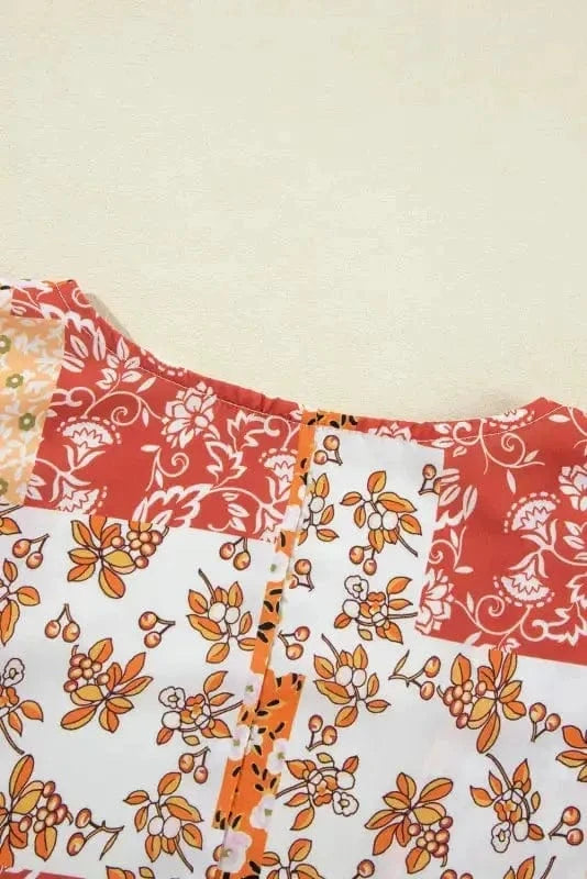 Kimonos White / ONE SIZE / 100%Polyester Floral Mosaic Open Kimono